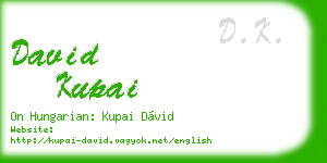 david kupai business card